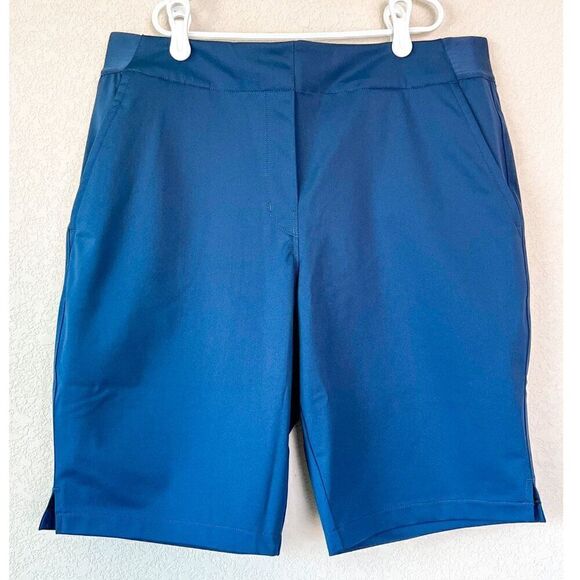 Vineyard Vines Women's Navy Slim Leg Pull-On Bermuda Golf Short Size Large - Picture 1 of 6